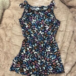 Whimsical Blue and Purple Butterfly One Piece Jumper Size 12